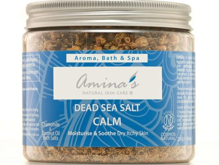 Amina s Natural Skincare Calm Chamomile & Coconut Oil Dead Sea Salts 250g Cheap