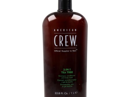 3-in-1 Gel, Shampoo and Conditioner American Crew Tea Tree 1 L For Cheap