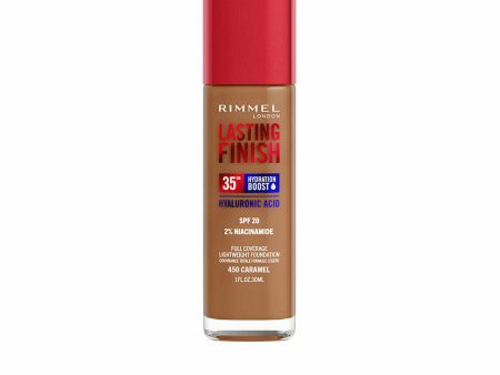 Crème Make-up Base Rimmel London Lasting Finish Nº 450 Caramel Spf 20 30 ml on Sale