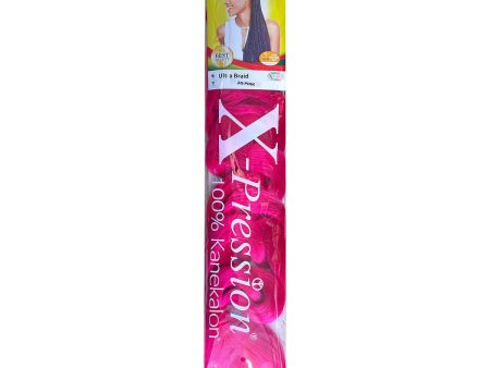 Hair extensions X-Pression Pression As Pink Synthetic on Sale