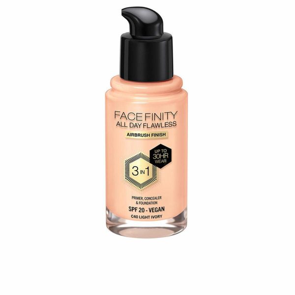 Crème Make-up Base Max Factor Face Finity All Day Flawless 3-in-1 Spf 20 Nº C40 Light ivory 30 ml Sale