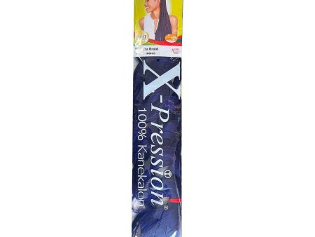 Hair extensions X-Pression Pression Indigo Violet Synthetic Cheap