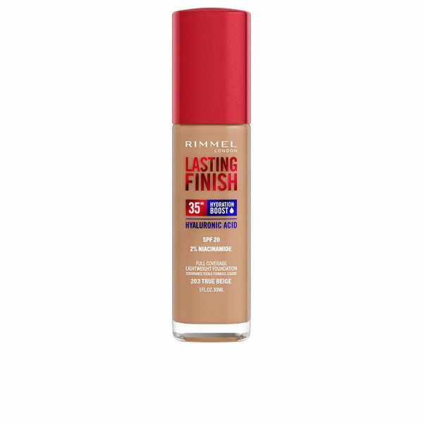 Crème Make-up Base Rimmel London Lasting Finish Nº 203 True Beige Spf 20 30 ml Supply