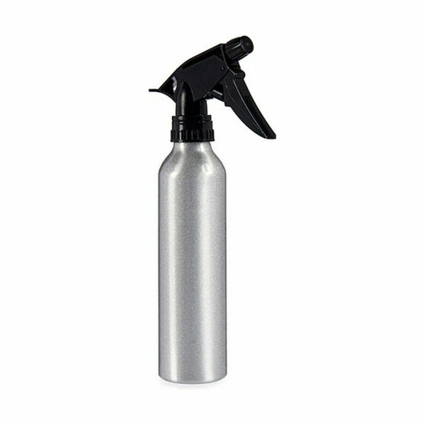 Atomiser Bottle Black Silver Aluminium 300 ml (24 Units) Supply