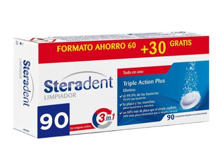 Cleaning Tablets for Dentures Steradent Triple Acción 90Units Discount