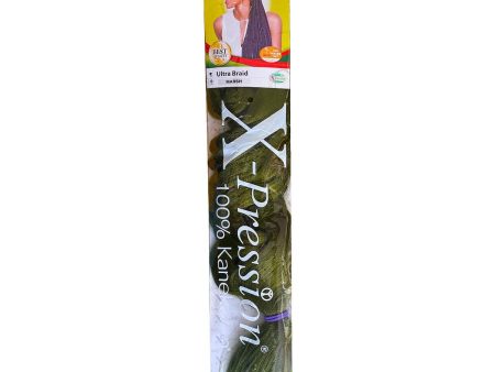 Hair extensions X-Pression Pression Marsh Green Synthetic on Sale