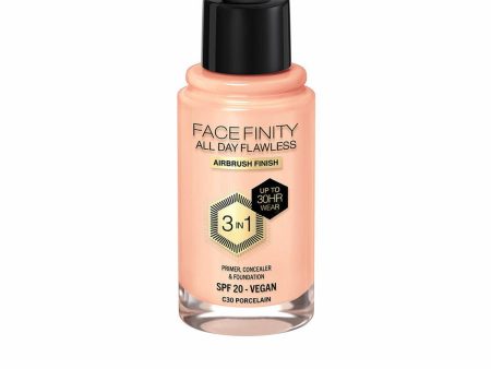 Crème Make-up Base Max Factor Face Finity All Day Flawless 3-in-1 Spf 20 Nº C30 Porcelain 30 ml Online now