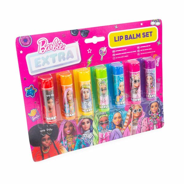 Coloured Lip Balm Barbie Children s 7 Pieces Discount