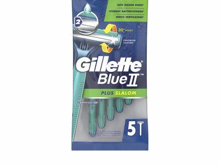 Disposable Razor Gillette Blue II Plus Slalom 5 Units Online Sale