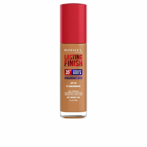 Crème Make-up Base Rimmel London Lasting Finish Nº 407 Warm Tan Spf 20 30 ml Online